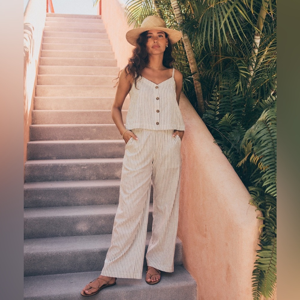 Marine Layer Striped Linen Pant (M)